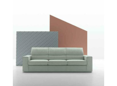 Modern Luxury Design Sofa 3 Seater Furniture Upholstery Light Green Textile Wood alfitalia