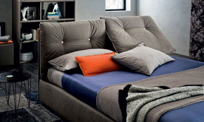 Double Beds Wood Design 180x200cm new Luxury Bed Bedroom Textile Upholstery