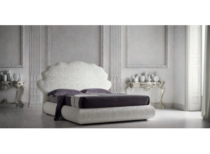 Luxury Italy Design Furniture Bedroom Double bed 160x200cm Wood Textile Furniture