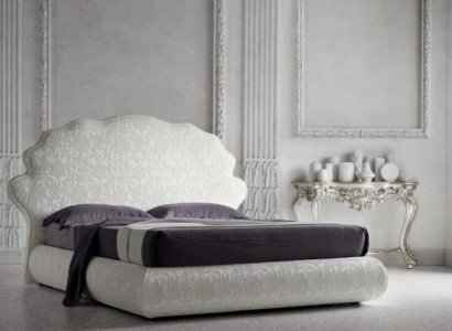 Luxury Italy Design Furniture Bedroom Double bed 160x200cm Wood Textile Furniture