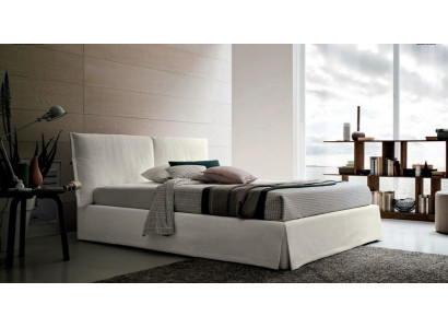 Luxury Double Hotel Beds 120x200 Sleep Room White Textile Bed Upholstery Design