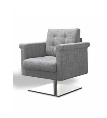 Design Couch Lounge Textile Seater Gray Furniture Single Seater Armchair Fabric Relax Seat