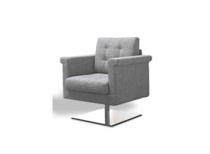 Design Couch Lounge Textile Seater Gray Furniture Single Seater Armchair Fabric Relax Seat