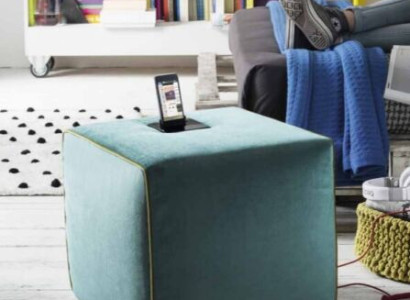 Upholstered Stool Square Seat new Pouf Footstool Square Seat Stool