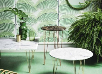 Luxury Side table Design Furniture Coffee table Living room Round Noble Art Modern