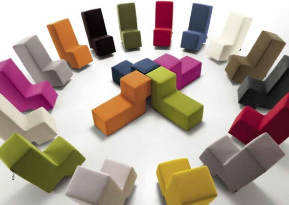 Stool Ottoman Chaise Lounge Bench seat Living room Furniture upholstered foot Italy