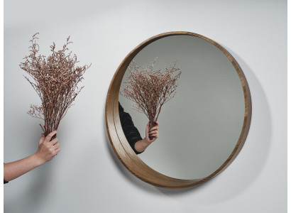 Mirror Classic r Wood Wall mirror Mirror Design Brown Living room new