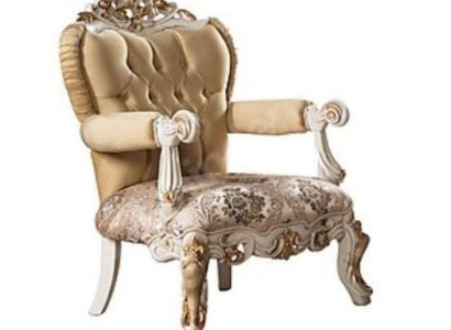 Classic r Armchair Single Seater Throne Baroque Rococo Living room armchair
