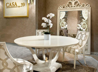 Round Dining table + 6 Chairs Group Wood Tables Round Risch Suite new home24®