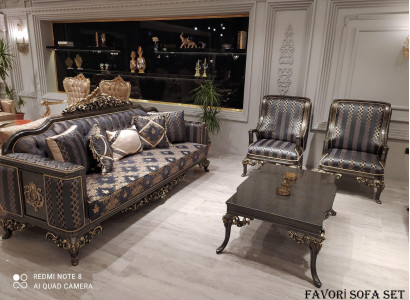 Comfortable sofa set 3+1+1 sofa with coffee table 4 pieces. Set Group Upholstery