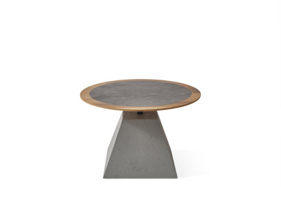 Coffee table Wood Round Side Design Silver Table Furniture Living room