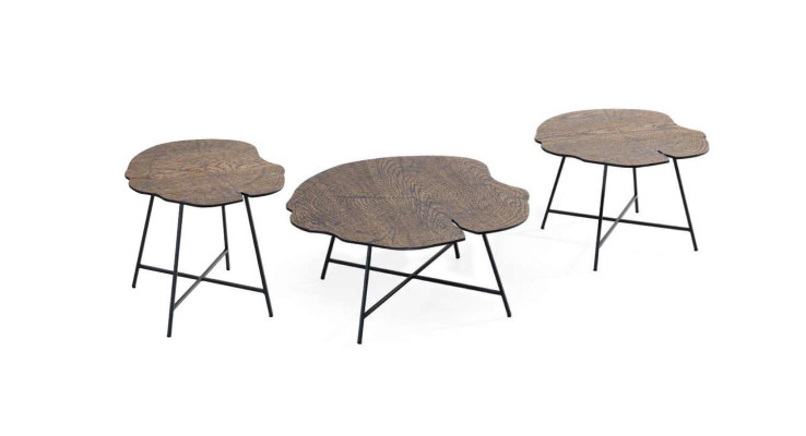 Set of two luxurious coffee tables for the living room in a modern style