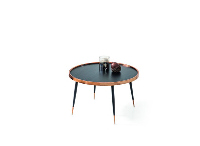 Luxurious round coffee table with sides for the living room