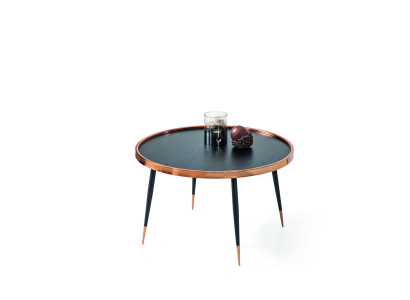 Luxurious round coffee table with sides for the living room