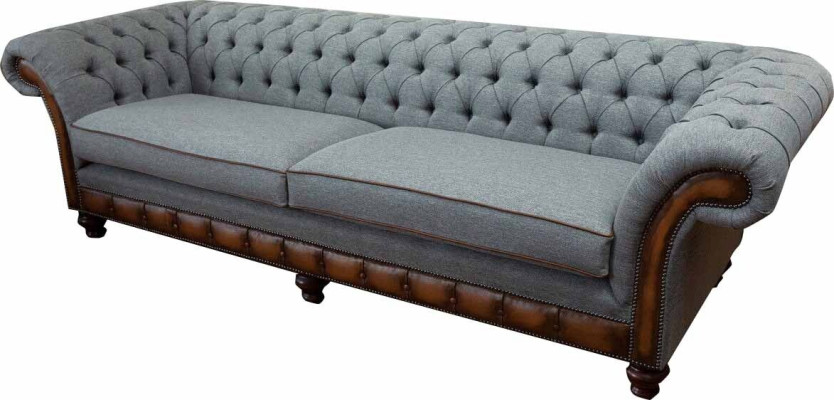 Luxury Sofa 4 Seater Living room Chesterfield Couch Design Gray Sofas new
