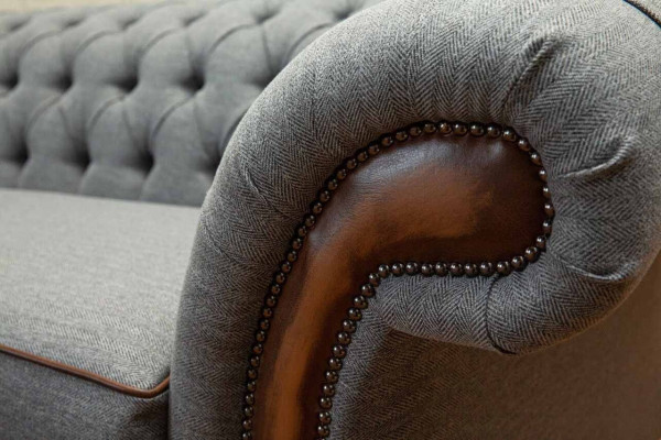 Luxury Sofa 4 Seater Living room Chesterfield Couch Design Gray Sofas new