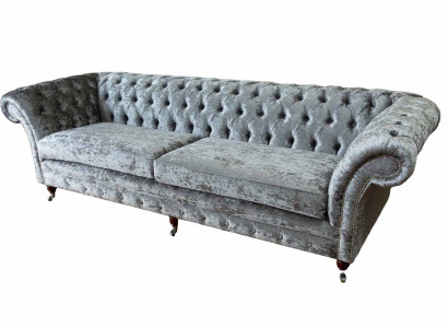 Four Seater Sofa Sofas 4 Seater Chesterfield Living room Fabric Design Seat