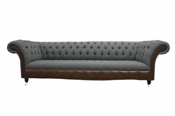 English Chesterfield Luxury Textile Sofa 4 Seater Sofa Upholstery Design Fabric Sofas