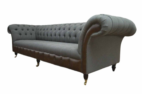 English Chesterfield Luxury Textile Sofa 4 Seater Sofa Upholstery Design Fabric Sofas