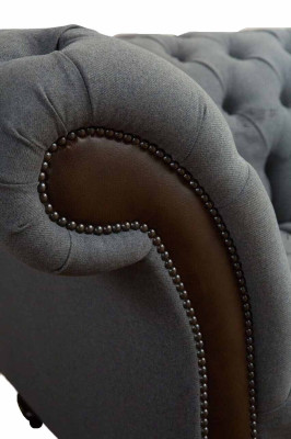 English Chesterfield Luxury Textile Sofa 4 Seater Sofa Upholstery Design Fabric Sofas