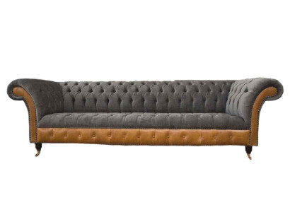 Sofa 4 Seater Chesterfield Luxury Couch Big Couches Upholstery 300cm Design