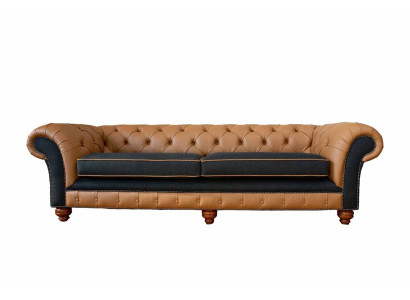 Stylish 4 Seater Living room Sofa Upholstery Couch Big Couches Chesterfield Leather Textile new