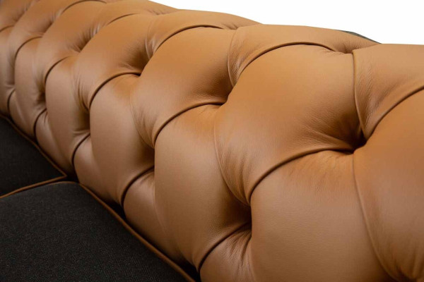 Stylish 4 Seater Living room Sofa Upholstery Couch Big Couches Chesterfield Leather Textile new