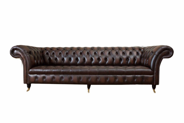 Leather Sofa Sofa 4 Seater Couch Luxury Classic Leather Chesterfield Sofas