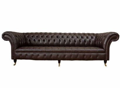 Sofa 4 Seater Chesterfield Couch Luxury 245cm Leather Sofa Couches Furniture