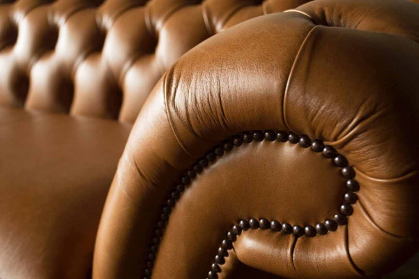 Sofa 4 Seater Couch Upholstery Chesterfield Sofa Seat Leather Design Brown Furniture