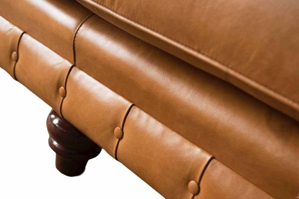 Sofa 4 Seater Couch Upholstery Chesterfield Sofa Seat Leather Design Brown Furniture