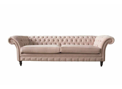 Pink Four Seater Upholstery Sofa 4 Seat Furniture Big Sofas Couch 245cm new