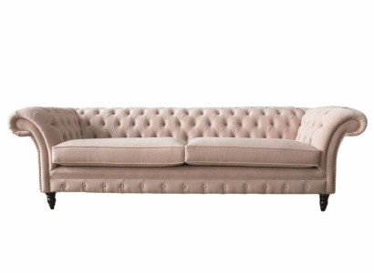 Pink Four Seater Upholstery Sofa 4 Seat Furniture Big Sofas Couch 245cm new