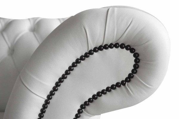 Chesterfield Sofas Design Luxury White Textile Sofa 4 Seater Fabric Four Seater