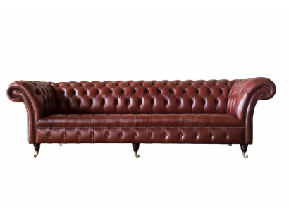 Leather Sofa Sofa 4 Seater Sofas Design Chesterfield Leather Couch Furniture 245cm