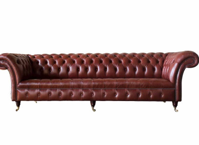 Leather Sofa Sofa 4 Seater Sofas Design Chesterfield Leather Couch Furniture 245cm
