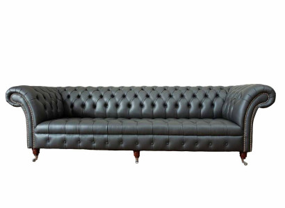 Luxury Four Seater Sofa 4 Seater Living room Chesterfield English Fabric Design