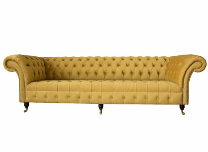 Chesterfield Textile Upholstery Luxury Sofa Design Couch Sofa 4 Seater new