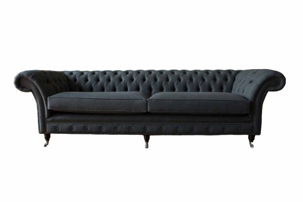 Design Sofa 4 Seater Couch Textile Upholstery Classic Sofas Chesterfield