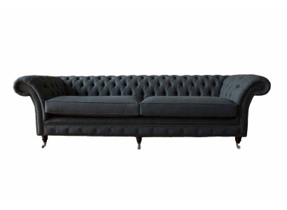 Design Sofa 4 Seater Couch Textile Upholstery Classic Sofas Chesterfield
