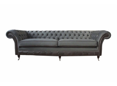 Design Couch Luxury Upholstered Sofas Sofa 4 Seater Chesterfield Luxury Gray