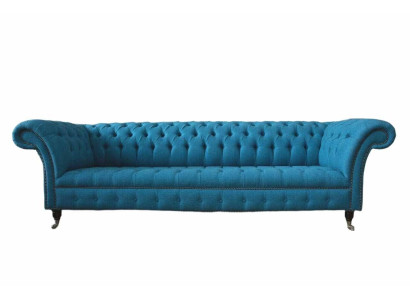 Chesterfield Upholstery Sofas Design Textile Sofa 4 Seater Sofa Luxury Design Blue e