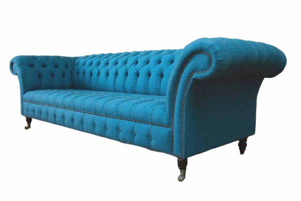 Chesterfield Upholstery Sofas Design Textile Sofa 4 Seater Sofa Luxury Design Blue e
