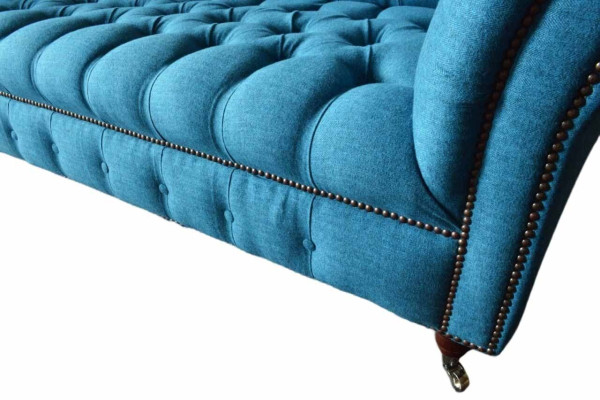 Chesterfield Upholstery Sofas Design Textile Sofa 4 Seater Sofa Luxury Design Blue e