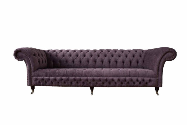 Design Sofa 4 Seater Couch Upholstery Luxury Textile Sofas Chesterfield