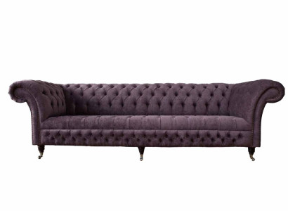 Design Sofa 4 Seater Couch Upholstery Luxury Textile Sofas Chesterfield