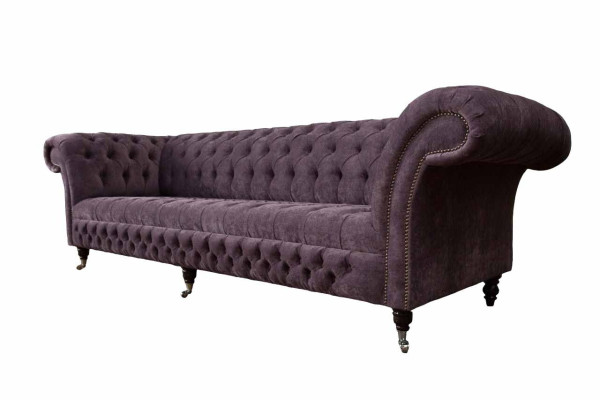Design Sofa 4 Seater Couch Upholstery Luxury Textile Sofas Chesterfield