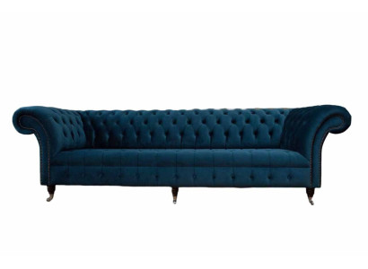 Design Sofa Chesterfield Upholstery Modern Textile Fabric 4 Seater Sleep