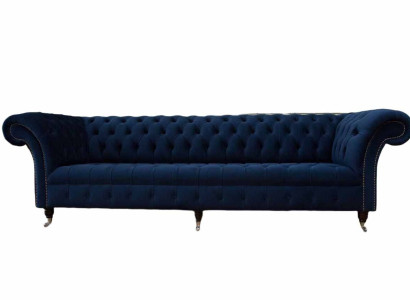 Sofa Chesterfield Sofas 4 Seater Couch Upholstery Fabric Living room Furniture