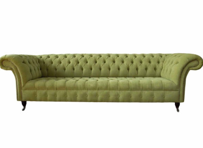 Chesterfield Green Couch Sofa Upholstery 4 Seater Couches Seat Sofas new
